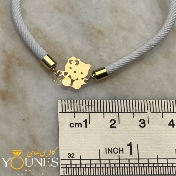 دستبند هلو کیتی طلا لیزری